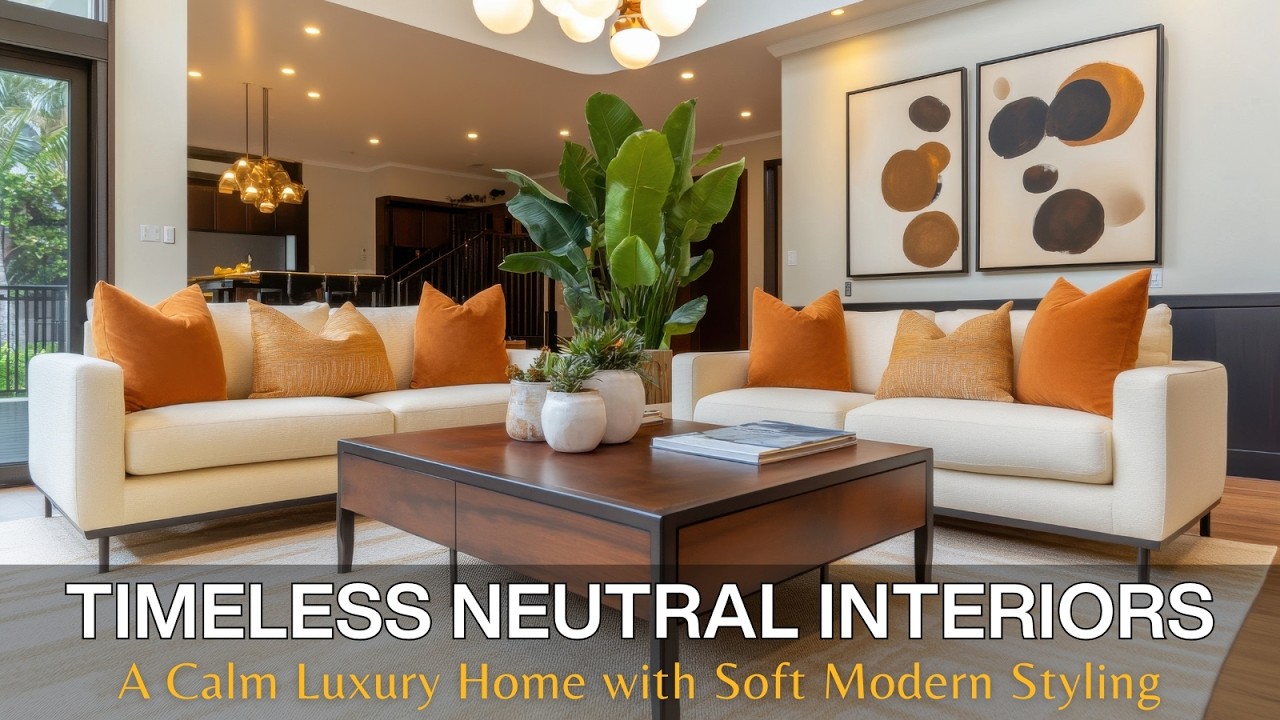 Современные роскошные интерьеры домов | Элегантные нейтральные тона, мягкие текстуры и дизайн рас...