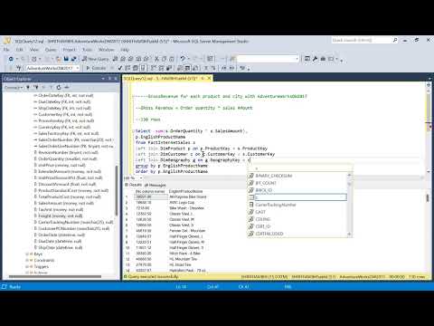 SQL Query to Calculate GrossRevenue for each product and City