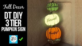 3 Tier Pumpkin 🎃 Porch Sign! #dt #diy #pumpkins #porchsign #3tier