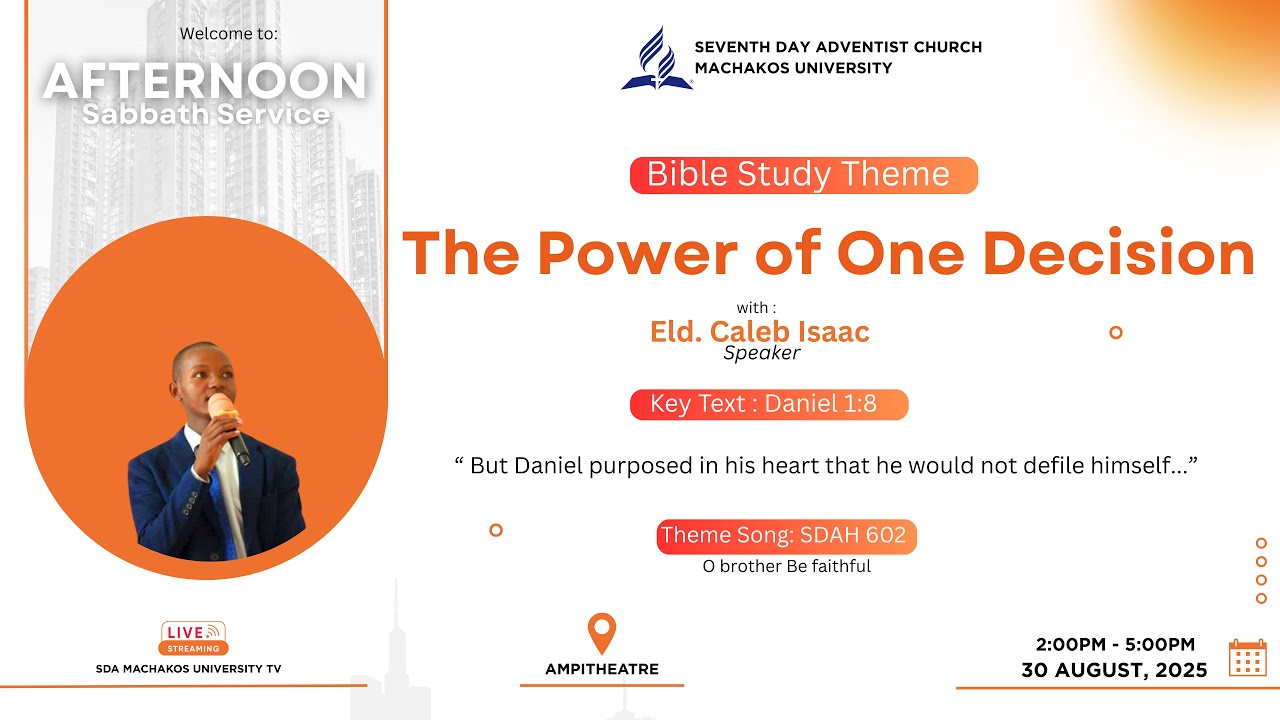 Bible Study - The Power of One Decision | Afternoon Service | Eld ...