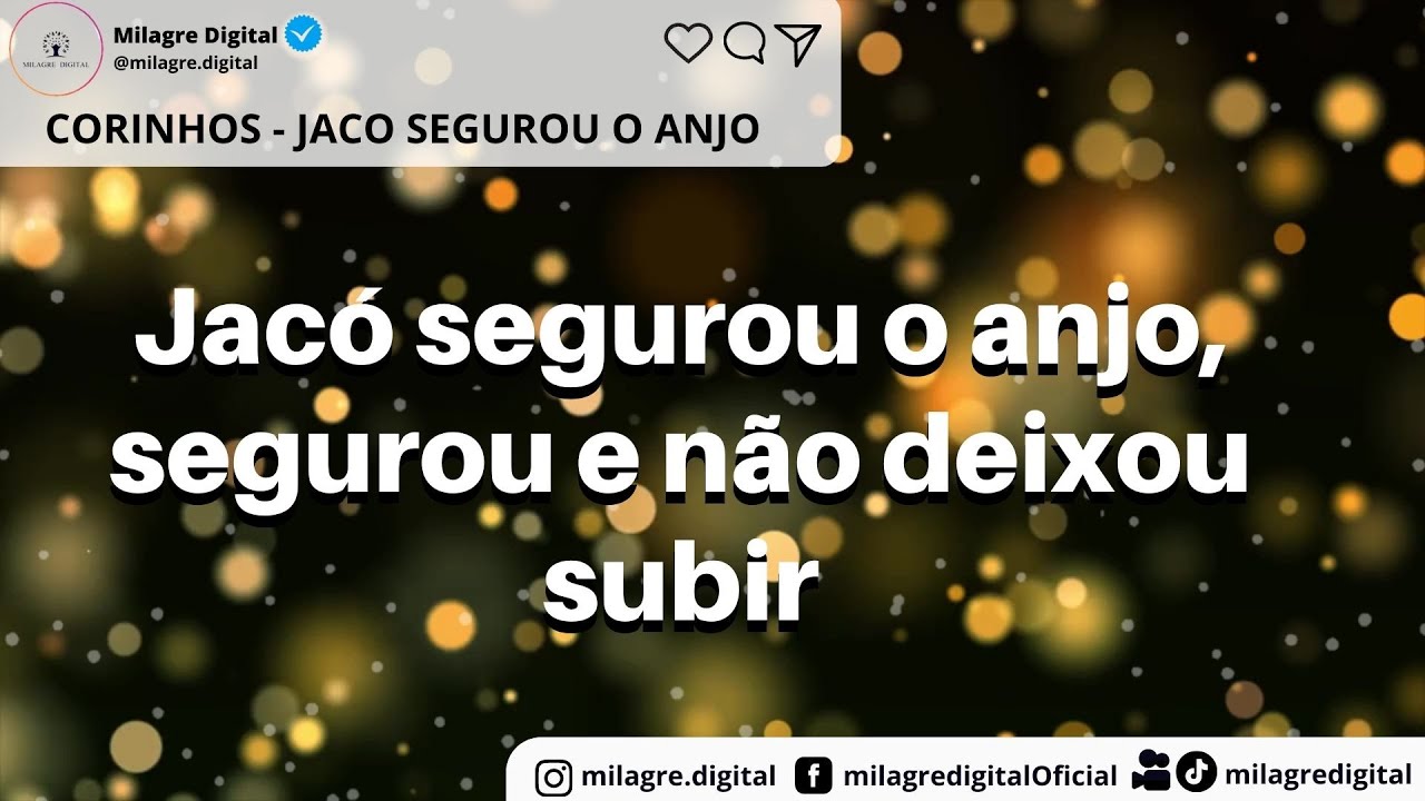 Corinho Jacó segurou o Anjo ( com letra) YouTube Corinho Jacó segurou o Anjo ( com letra) YouTube