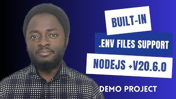 Built-in .env Files Support Starting from Node.js v20.6.0