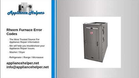 Rheem Furnace Error Codes