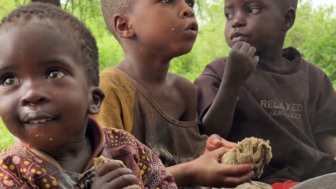 HADZABE WOMEN COOKING DELICIOUS FOOD IN THE VILLAGE OPEN KITCHEN
