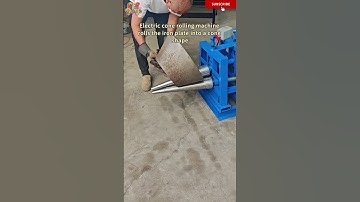 Electric cone rolling machine rolls the iron plate into a cone shape