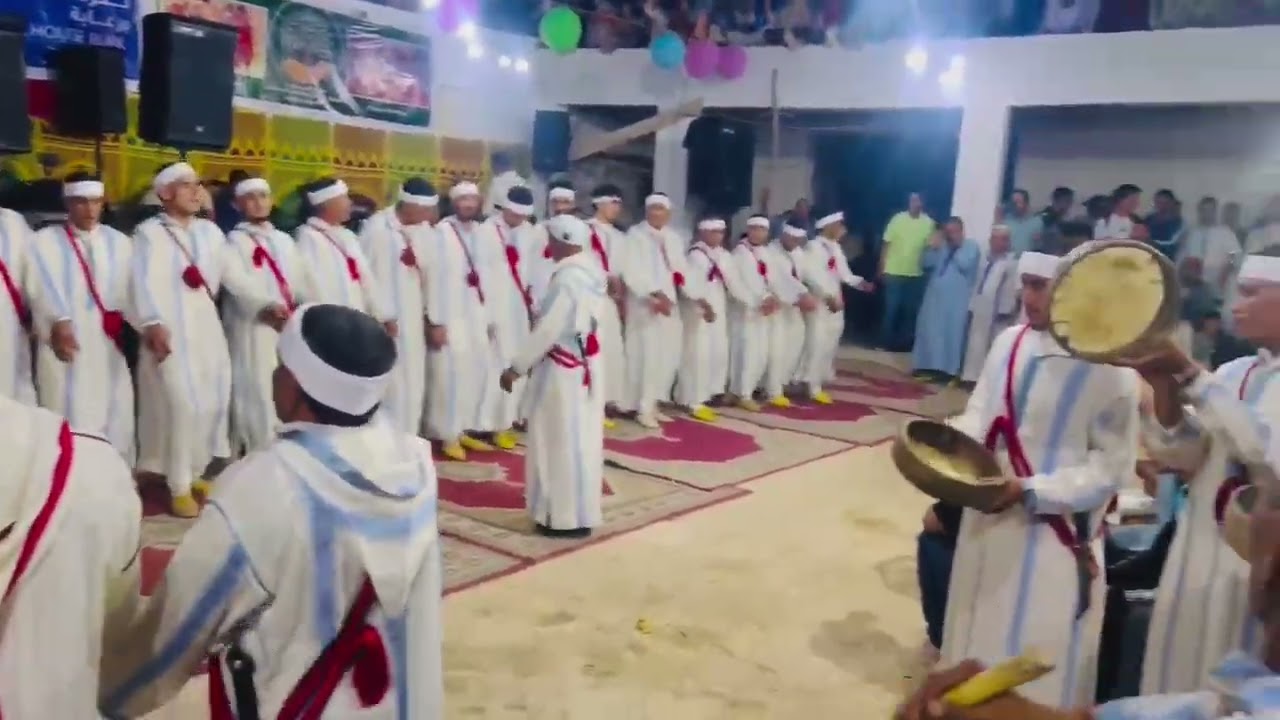 لوحة فنية من ابداعات فرقة أحواش شباب وارواض ضمن فعاليات الدورة الأولى لمهرجان وارواض.