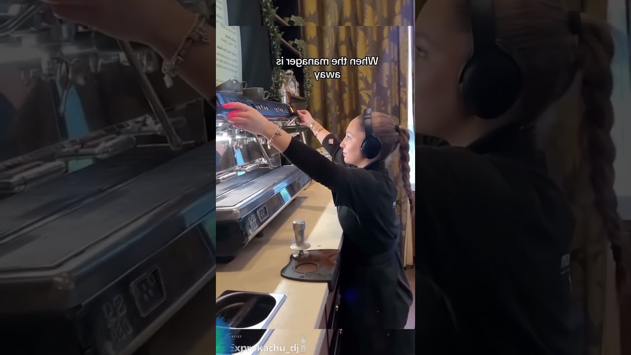 Barista skills like a real raver festival 😂 check my music 🎧