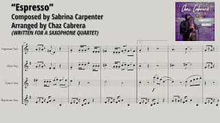 Espresso - Sabrina Carpenter (Saxophone Quartet)