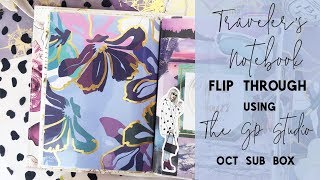 Traveler's Notebook Set Up/Flip Through using The GP Studio Oct Sub Box