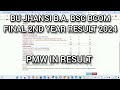 Bu jhansi ba bsc bcom final year result 2024 | bu jhansi ba 2nd year final year result 2024