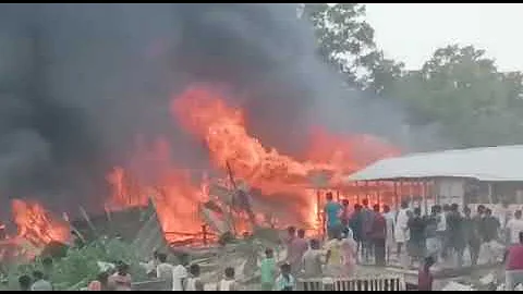 Massive Fire Breaks Out At Burma Camp Details Awaited