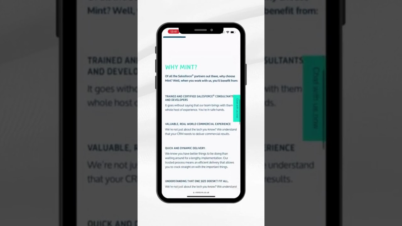 Mint CRM rebrand and new website | Xpand clients