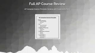 AP Computer Science Principles Variables and Assignments Part 3