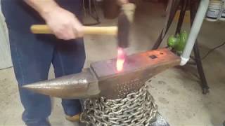 integral knife - forging an integral knife/ power hammer / manually