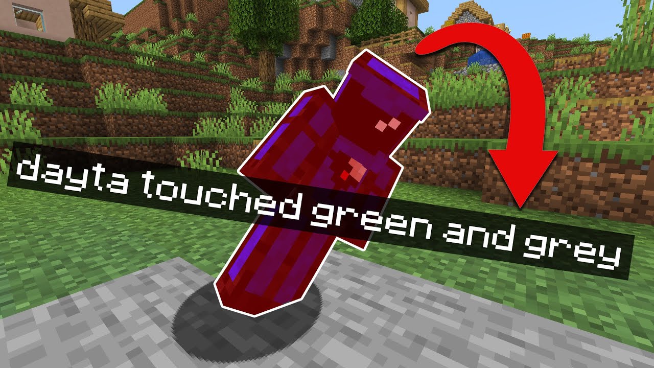 Minecraft, но вы не можете трогать зеленый или серый цвет...