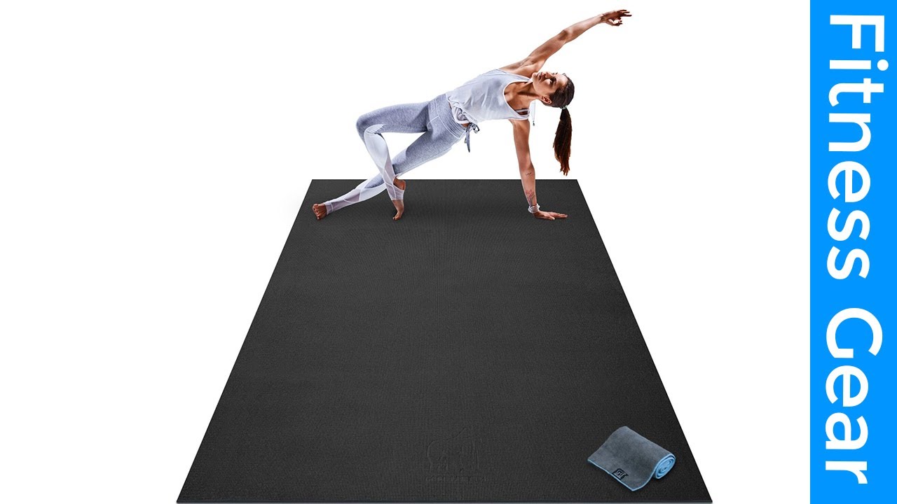 Premium Large Yoga Mat 7 x 5' x 8mm Extra Thick Wide Long Exercise Workout Floor