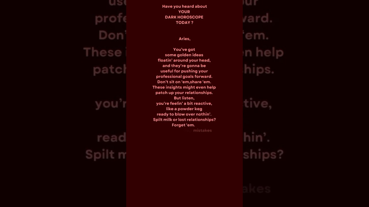 Aries Horoscope Today | Aug 13, 2024 | Discover Hidden Truths 🌒 @DarkHoroscope 