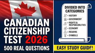 Canadian Citizenship Test 2026 🇨🇦 | 500 REAL Questions from ALL Categories