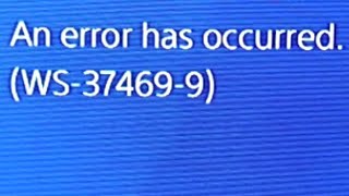 How To FIX PS4 WS-37469-9 Error! (2022)