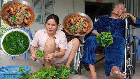 Bữa cơm nhà quê của Bà lão 101 tuổi canh Mồng tơi mọc sau hè Cá Lóc kho tiêu | Thơm ngon trọn vị