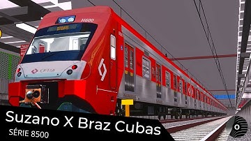 OpenBVE - SUZANO x BRAZ CUBAS com o TUE SÉRIE 8500 da CPTM! Linha 11 Coral