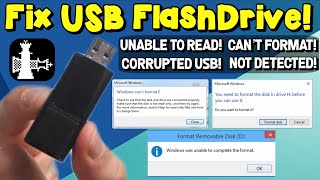 How to Fix USB Flash Drive after Jailbreak. Fix Corrupted USB Flashdrive & Flash Drive Not Detected! screenshot 3