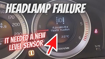 Headlamp failure - Service required | Headlight level sensor Volvo XC70 |