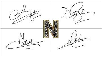Nitesh name Signature Tutorial | Idea