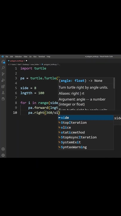 Polygon using Python turtle - YouTube