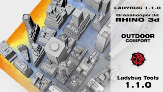 Outdoor Comfort in Ladybug tools 1.1.0 | Grasshopper 3d Rhino 3d | Tutorial 13