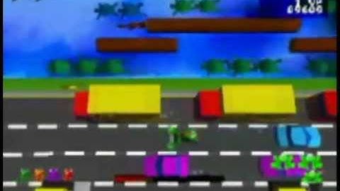 Frogger (PSX) Walkthrough Retro Zone: 1-3 Retro Level 3