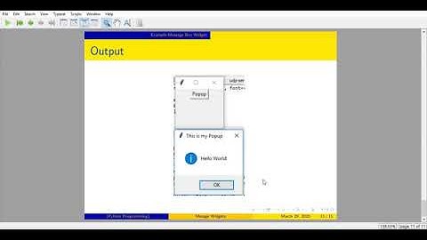 Python GUI Programming - Tkinter Message and Message Box Widget