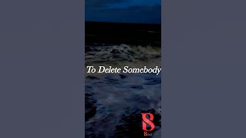 A Delete Button In my life...