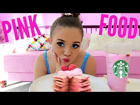 I only ate PINK food for 24 HOURS Challenge! | Krazyrayray