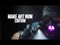 Epic handheld broll  behind the scenes  make art now style