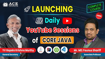 📢 New Course Announcement | CORE JAVA | Complete Course | ACE Engineering College