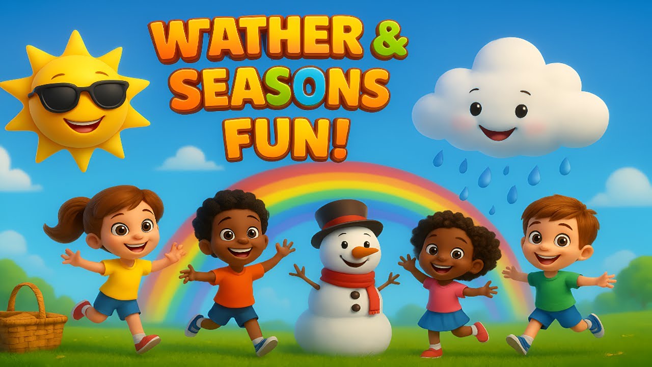 Weather & Seasons Songs for Kids! Rain, Sun, Snow & Rainbow Compilation | WonderTunes