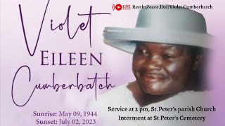 Live Stream for Violet Eileen Cumberbatch