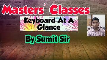 Keyboard at a Glance : Class 4th