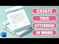 Create a quick and easy letterhead in word  easy tutorial