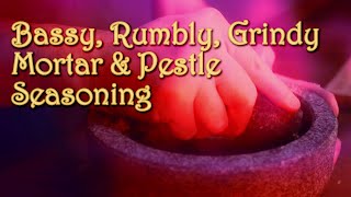 [ASMR] Seasoning a Granite Mortar & Pestle set | Male Hands | Grinding Sounds with Rumbling Bass