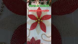 Flor de Navidad Decoración navideña con arpillera Idea 3 #navidad #Christmas #crearyreciclar #diy