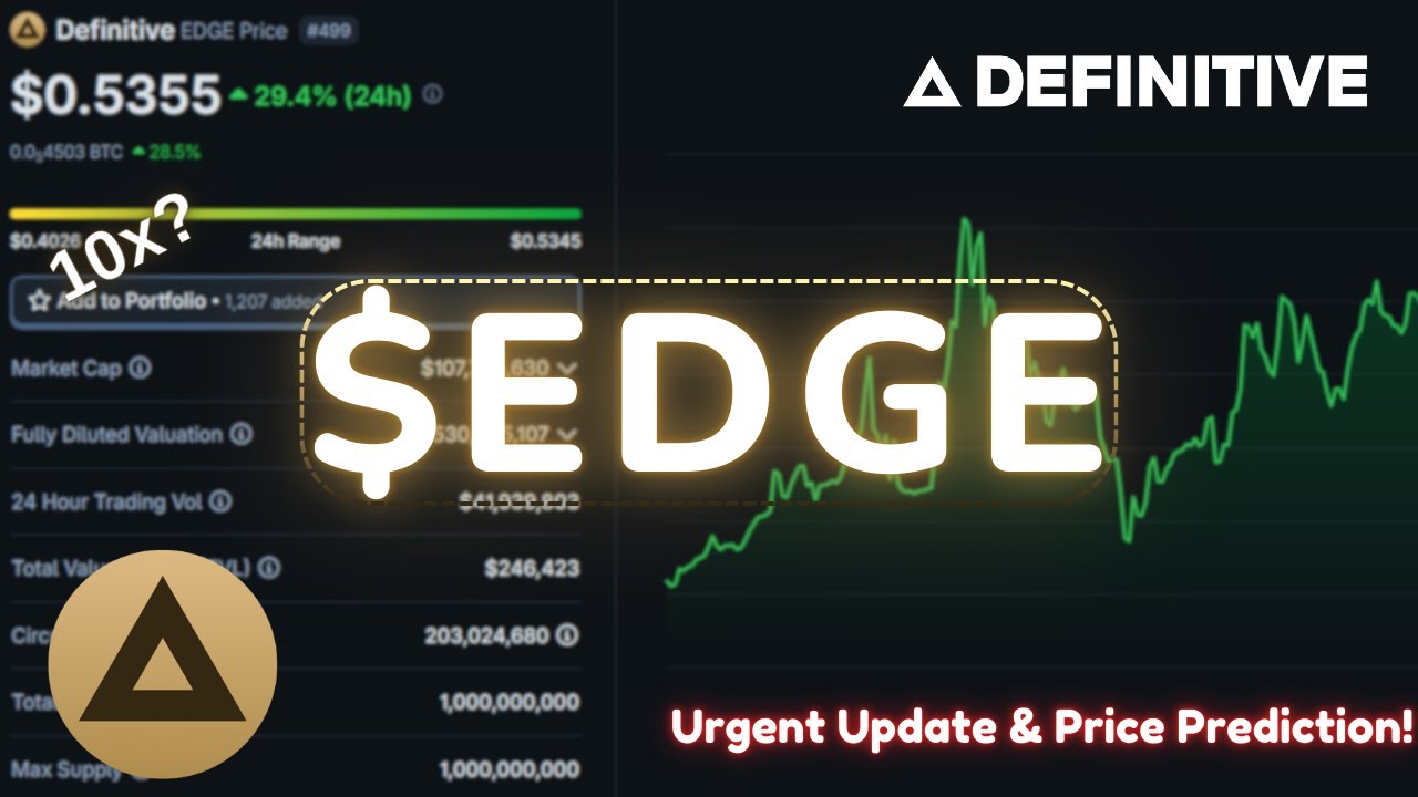 Definitive Latest Update & EDGE Coin Price Prediction! MUST WATCH Before  Buying EDGE Token! - YouTube