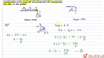 Figure shows two blocks of masses m and M connected bky a string pasing over a pulle