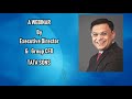 A webinar by shsaurabh agrawal on september 19 2020 at 1000 am to 1100 amstay tuned 