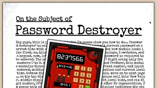 KTANE - How to - Password Destroyer