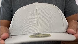New Era Low Crown 59fifty Blank Light Grey Fitted Hat Youtube