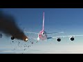 Qantas flight 32  landing animation