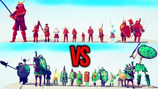 SAMURAI TEAM vs SHIELD TEAM #30 | TABS - Totally Accurate Battle Simulator