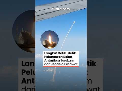 Langka! Detik-detik Peluncuran Roket Antariksa Terekam dari Jendela Pesawat
